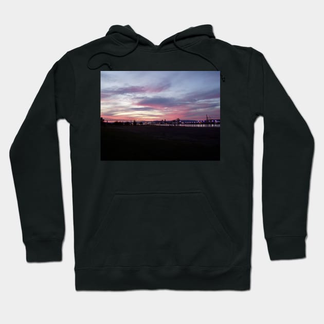 Lewis & Clark bridge at sunset Hoodie by DlmtleArt